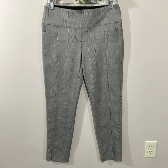 NWOT Apt. 9 Pull On Stretch Ankle Pants Black White Plain S - Picture 1 of 16